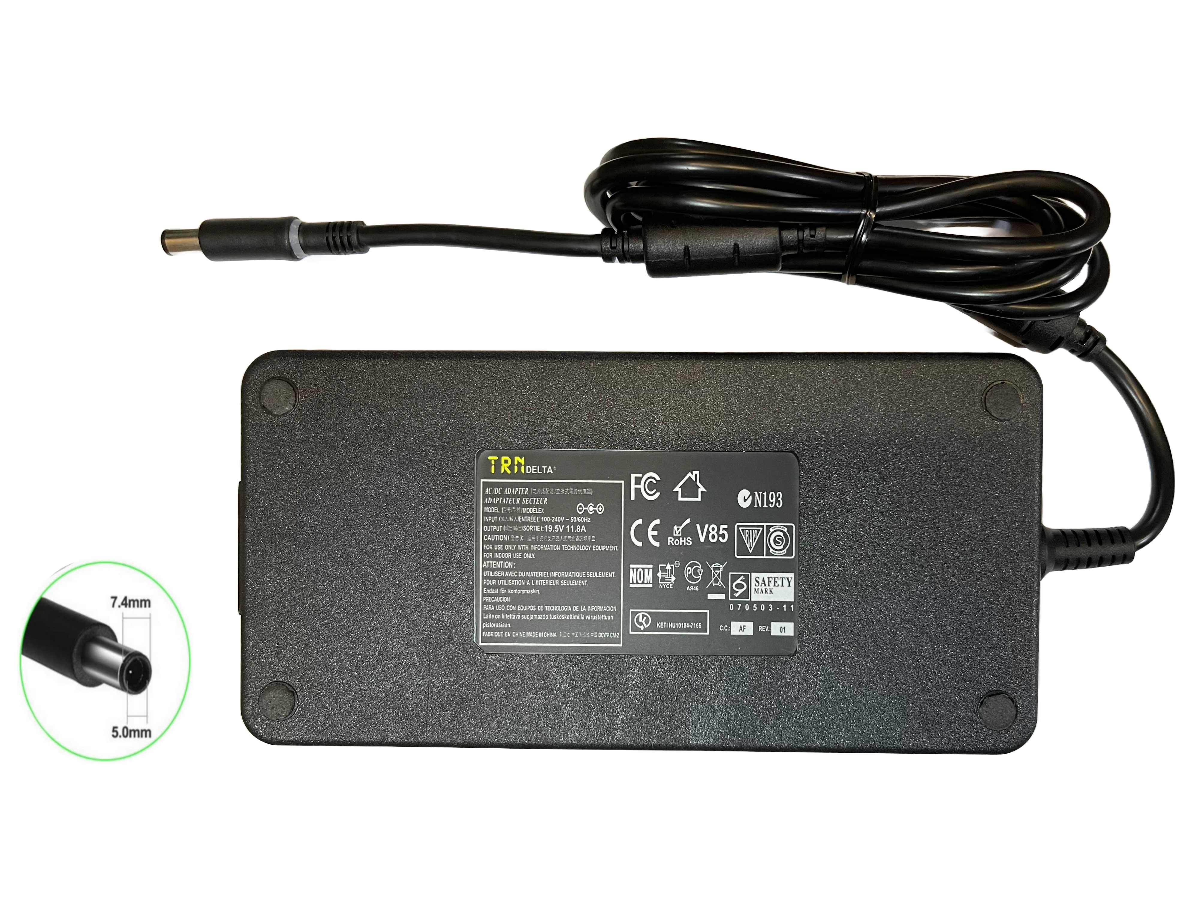 Hp Compaq 19.5V 11.8A 230W 7.4*5.0mm TPN-LA10 Notebook Adaptör - Pinli Uç (180W ve 200W destekler) ( ORJİNAL )