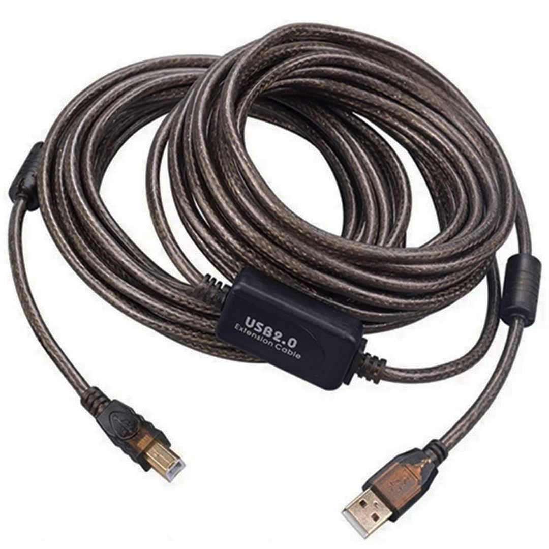 PM-29486 ŞEFFAF CHİPSET 10 METRE USB 2.0 YAZICI KABLOSU (10mt)