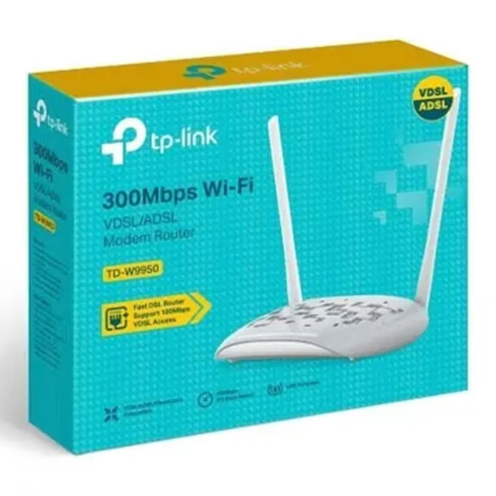 TP-Link TD-W9950 300Mbps Kablosuz Modem 4 Port ADSL2+-VDSL
