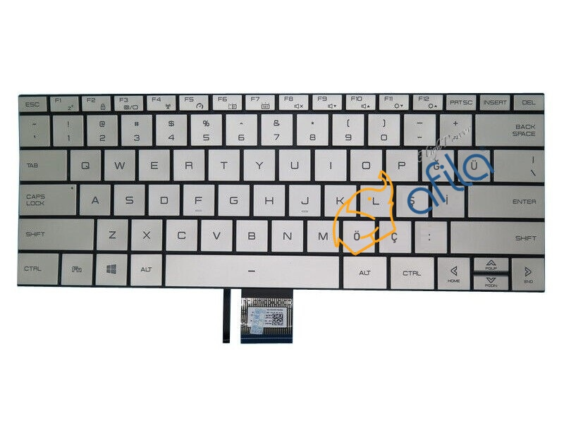 Monster PF4MN2F Notebook Klavyesi, Laptop Tuş Takımı (Silver, Gri TR) Backlit / KL1171