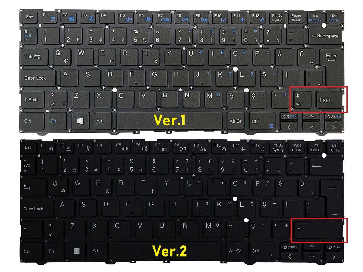 Casper Nirvana X400 Serisi Notebook Klavyesi, Laptop Tuş Takımı (Siyah TR) - Ver.1 / KL1028
