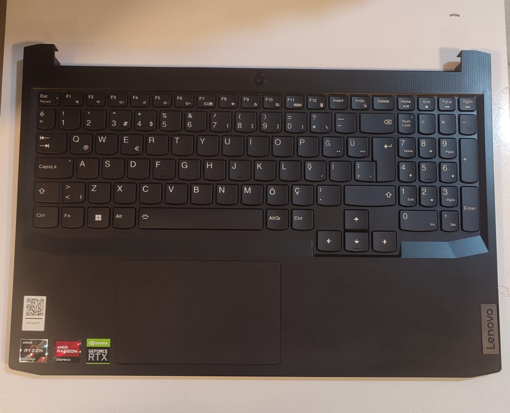 Lenovo İdeapad Gaming 3-15IHU6 3-15ACH6 82K1 82K2 Notebook Üst Kasa, Orjinal Klavye'li - Siyah TR