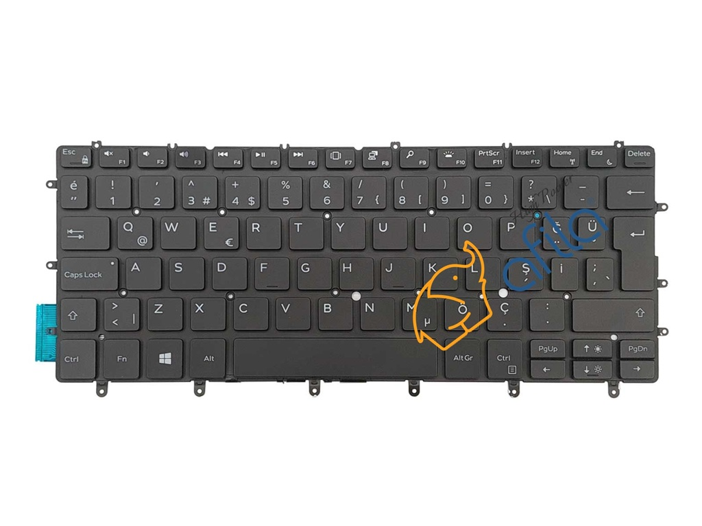 Dell XPS 9370 (P82G) Notebook Klavyesi, Laptop Tuş Takımı (Siyah TR) Backlit / KL0231