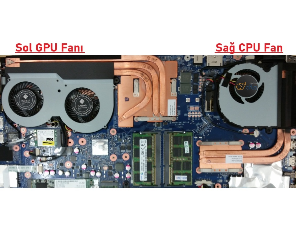 Clevo P650 P650HS P650HS-G P650N GPU Cooling Fanı, V2 - Sol (2'li)