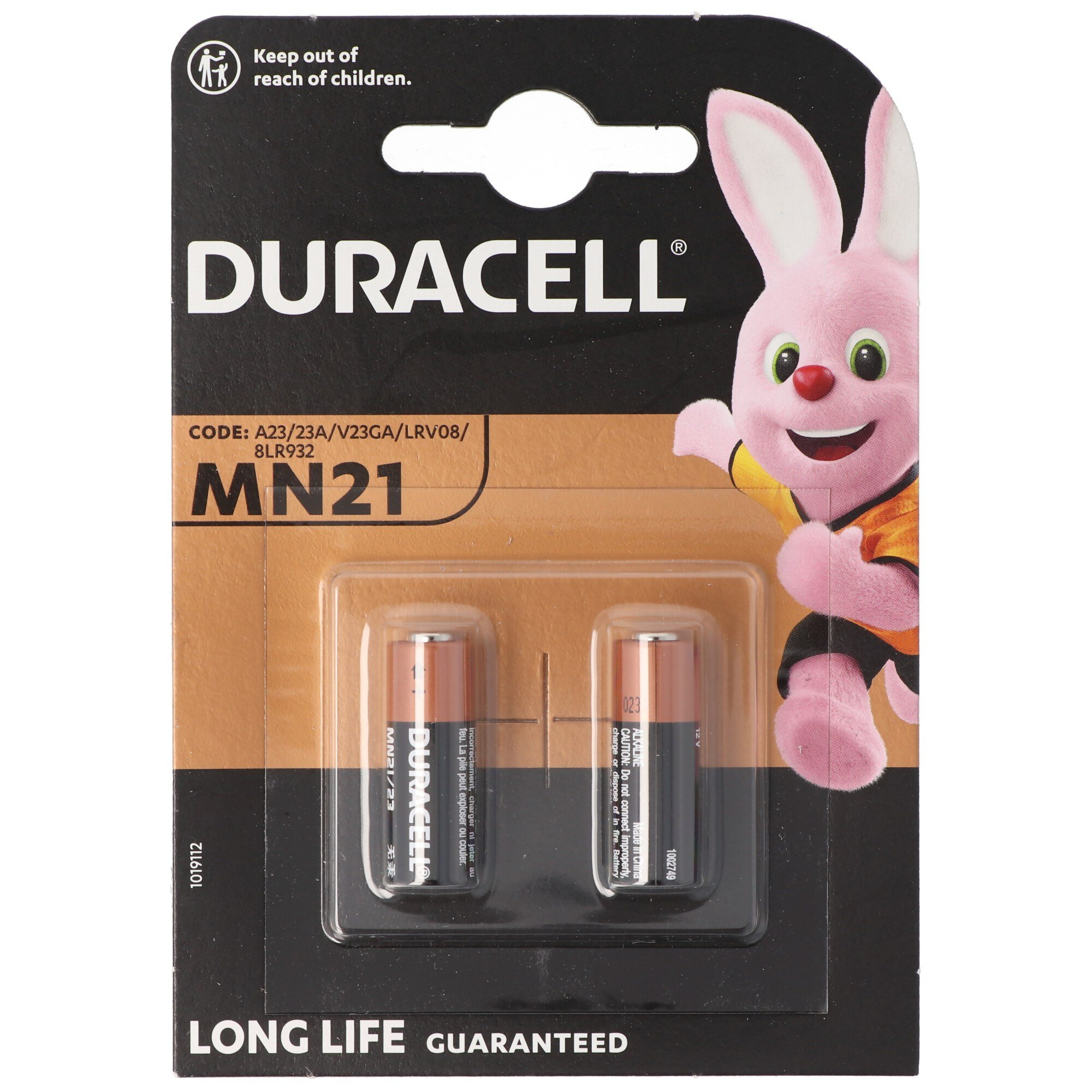 Duracell MN21 12V Lityum Alarm Pili, Varta V23GA, 8LR932, GP23A, K23A, LRV08, E23A, RPX625A, L1028, LR9 Uyumlu (2'li)