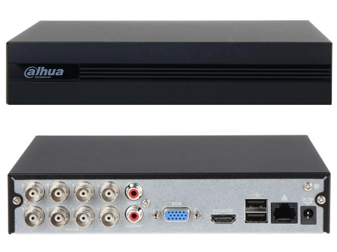 Dahua XVR1B08-I 8 Kanal H.265 8+2IP 1xSES 1xVGA 1xHDMI 1080N HDCVI/AHD/TVI/CVBS/IP Dvr Kayıt Cihazı Siyah (2Mp Destekler)
