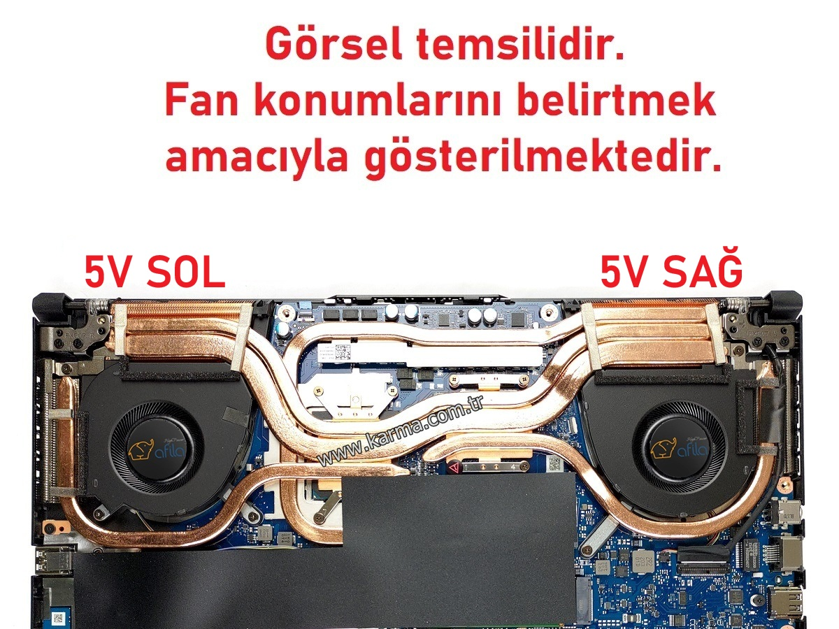 Asus FA507R, FX507R, FX507X Notebook CPU, işlemci Fanı (Ver.1 - 5V) / NBFAN850