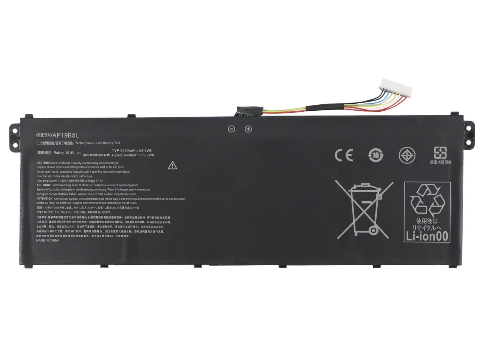 Acer Aspire AP19B5L, AP19B5LJW Notebook Bataryası, Laptop Pili - 4Cell (52Wh) / RACL-104