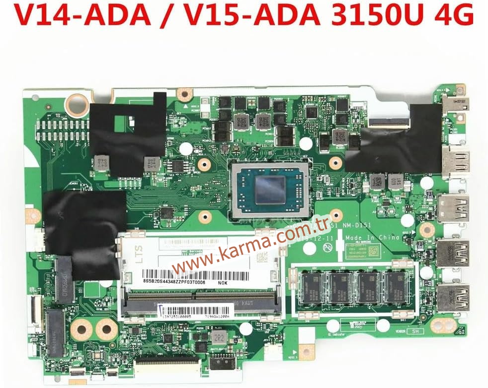 NM-D151 Lenovo V14-ADA, V15-ADA Anakartı, Mainboard GV451 GV551 5B20S44348 (AMD R5-3500 4GB RAM) / Sıfır