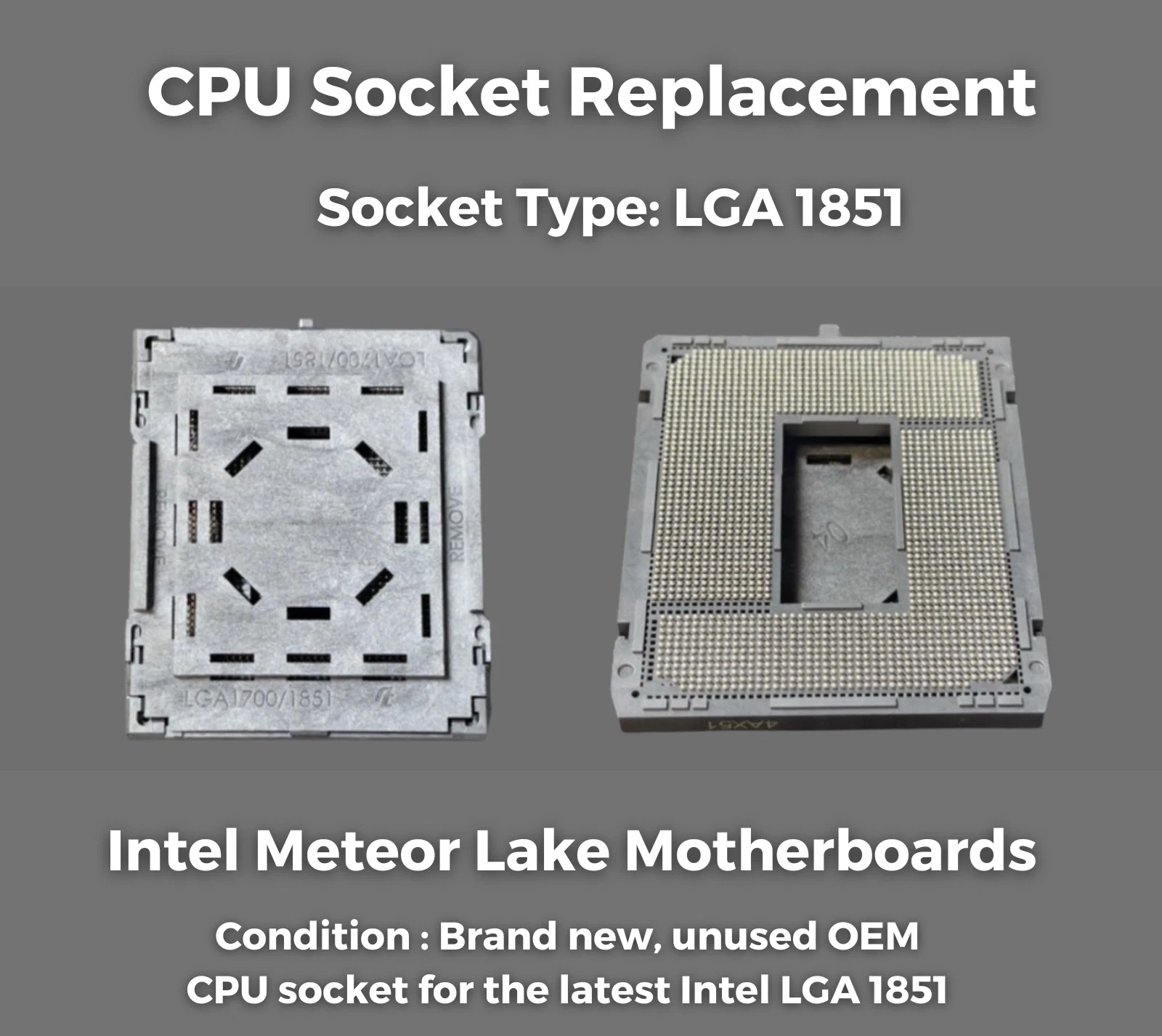 LGA 1851 İntel uyumlu BGA CPU Soketi PC mainboard Socket Base BGA Connector, İşlemci Yuvası
