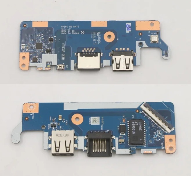 Lenovo V15 G2 ITL (82KB) Notebook Yan USB, Ethernet Board HC560 NS-D475 Rev:1.0 (Temiz Sorunsuz) / 2.el