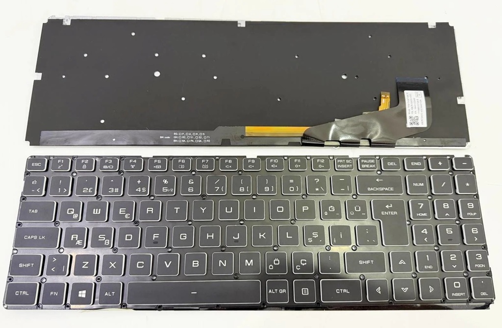 Monster Abra A5 V15 Serisi, A5 V15.1 Notebook Klavyesi, Laptop Tuş Takımı (Siyah TR) RGB ışıklı