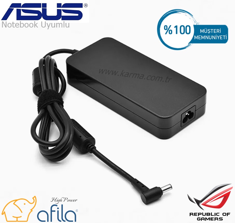 Asus Rog Uyumlu 20V 7.5A 150W Pinli Uç (6.0*3.7mm) Notebook Adaptörü, Şarj Cihazı