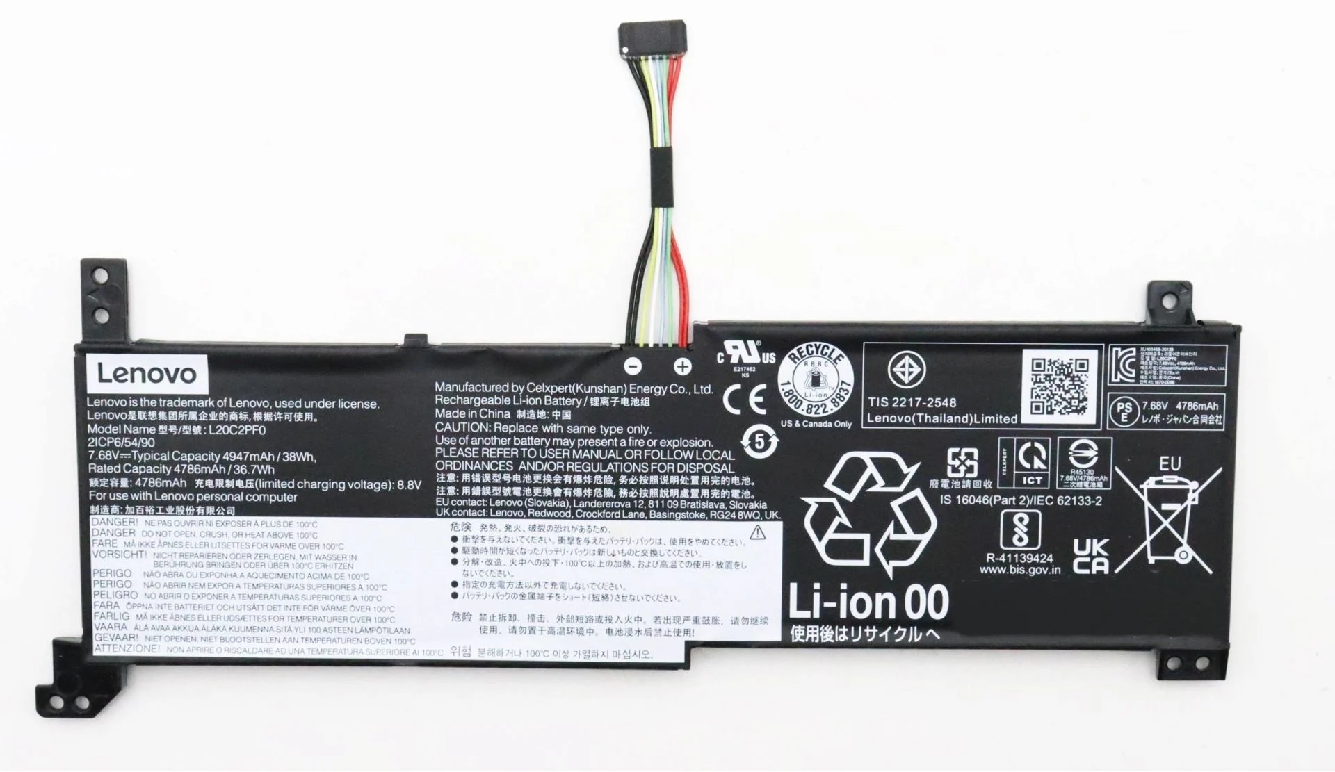 Lenovo ideaPad L20b2pf0 L20c2pf0 L20d2pf0 L20l2pf0 L20m2pf0 Notebook Bataryası, Pili (Orjinal)