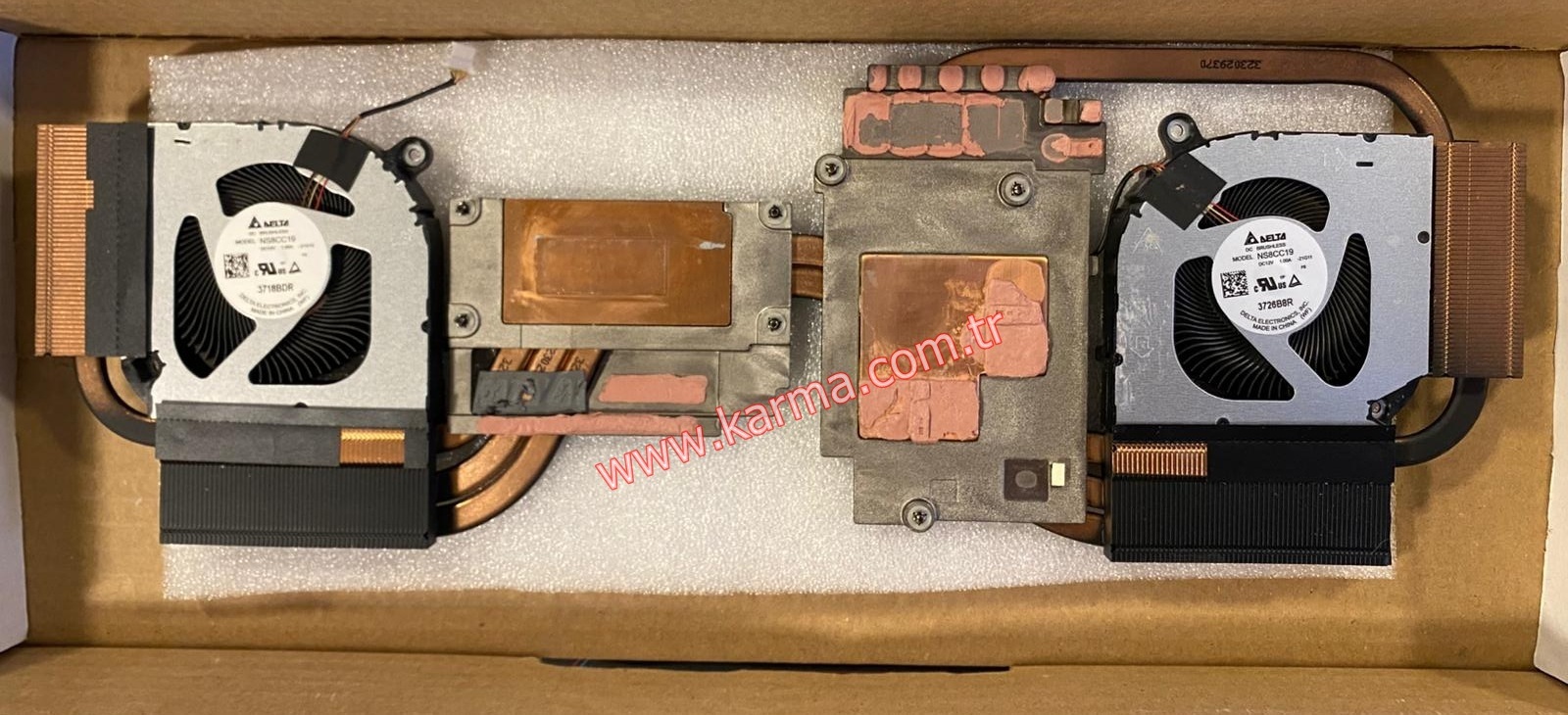 Acer Nitro 5 AN515-58 (N22C1),  PH317-55 Serisi Notebook Cpu+Gpu Fanı Soğutucu Bakır Blok Dahil SET (2.el)