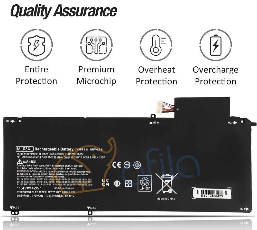 HP Spectre X2 12-a, 12-a0xx, ML03XL, ML03042XL Notebook Bataryası, Laptop Pili