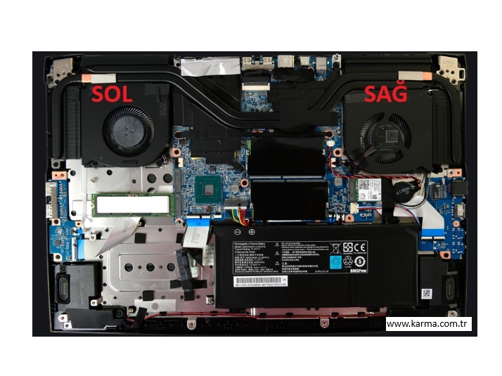 Tongfang GK7CN6S GK7CP7S THER7GK7C6-1412 EG75070S1-C460-S99 Cpu & Gpu Fanı - Tip-2 / FAN761V2