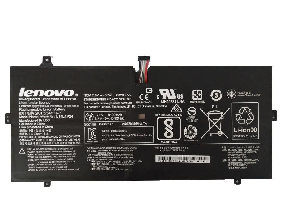 Lenovo ideaPad Yoga 900-13ISK, 900-13ISK2, L14L4P24, L14M4P24 Notebook Bataryası, Pili ( Orjinal )