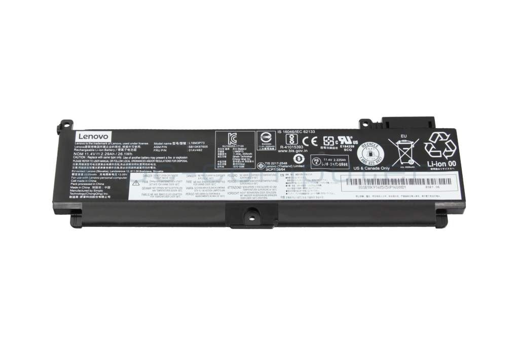 Lenovo ThinkPad T460s, T470s 01AV405, 01AV406, 01AV462 Batarya, Pil - Ver1 (Üst) / Orjinal