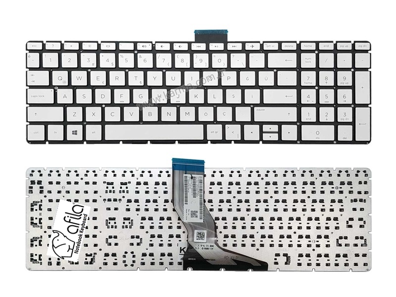 Hp 250 G6, 15-BS, 15-BW, 15-CC, 15-CK, 15-RB Notebook Klavyesi, Laptop Tuş Takımı - Silver TR (Gri) / KL0059S