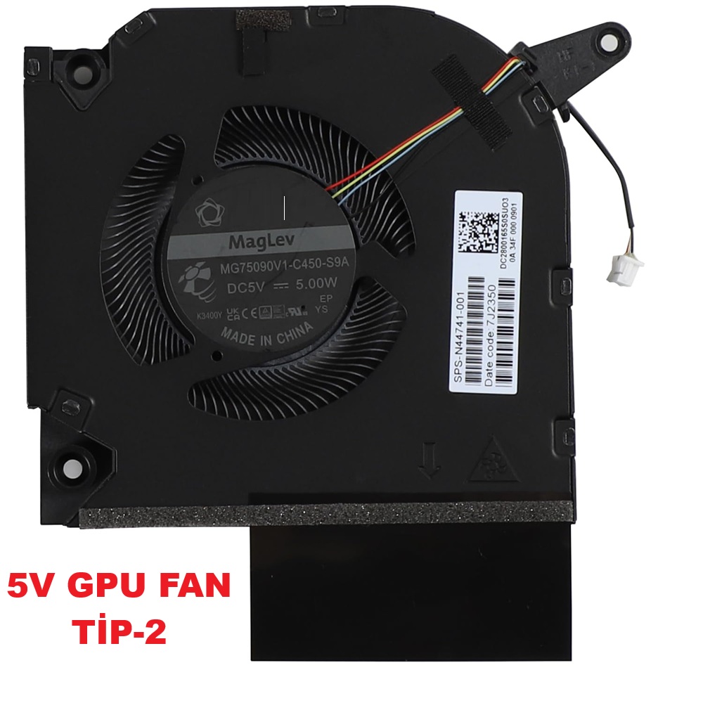 Hp Omen MG75090V1-C450-S9A, DC2800165S0SUO3 GPU Fanı - 5V - Sol
