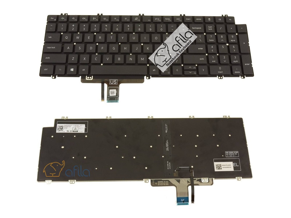 Dell Precision 3560 Notebook Klavyesi, Laptop Tuş Taskımı (Siyah TR) - ışıklı / KL1055LD