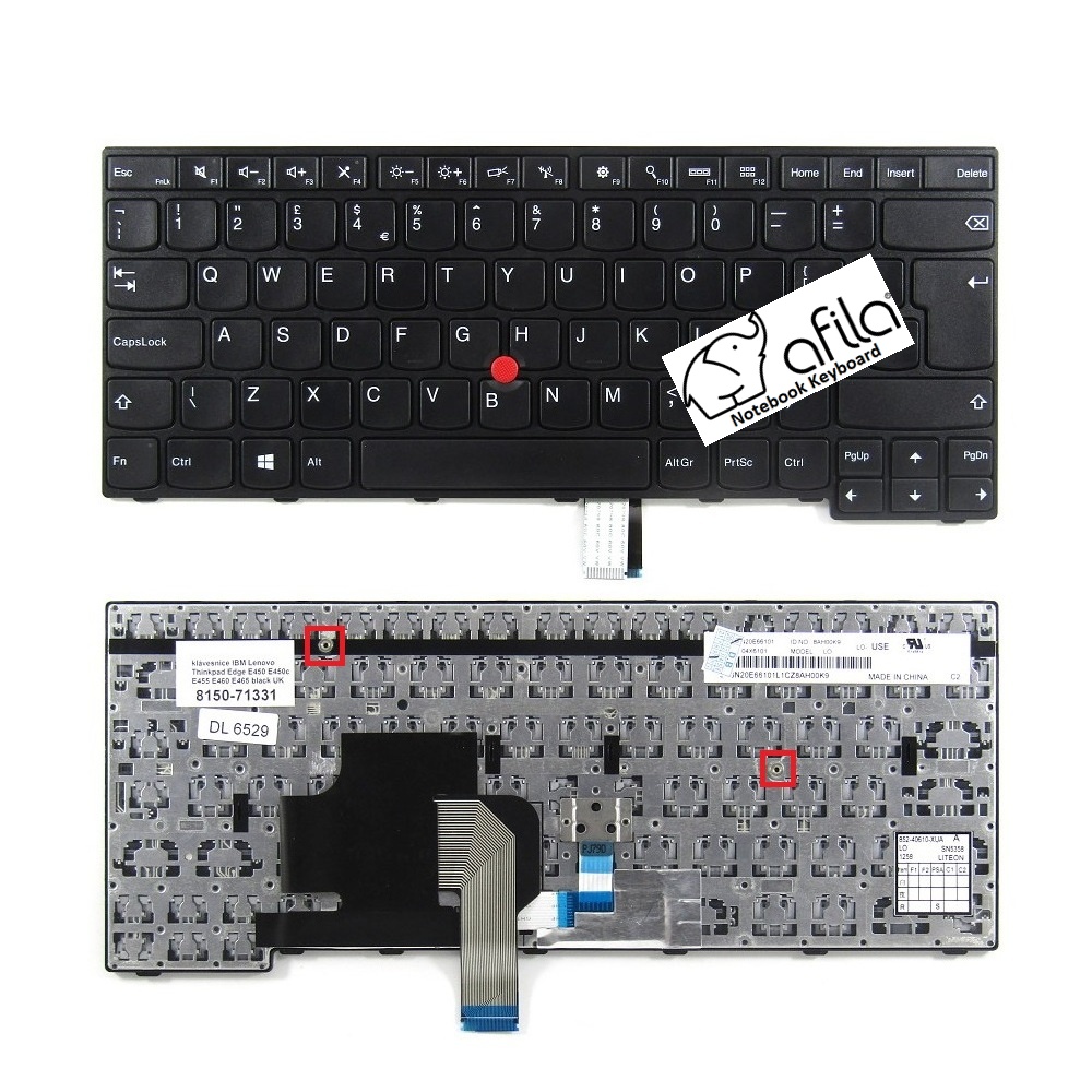 Lenovo Thinkpad E460 E465 T440s Notebook Klavyesi, Laptop Tuş Takımı (Siyah TR) / KL0849V3