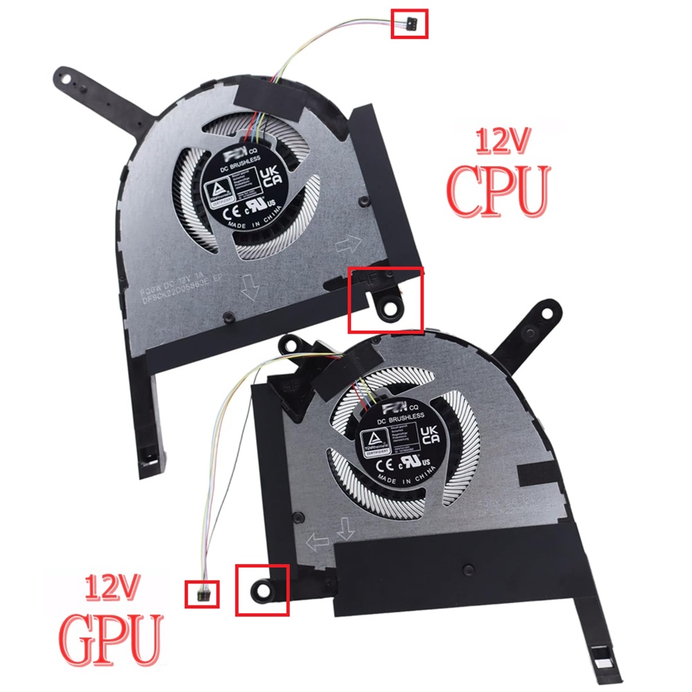 Asus FA507R, FX507R, FX507X Notebook CPU + GPU Fanı Sağ-Sol SET (Ver.2 - 12V)