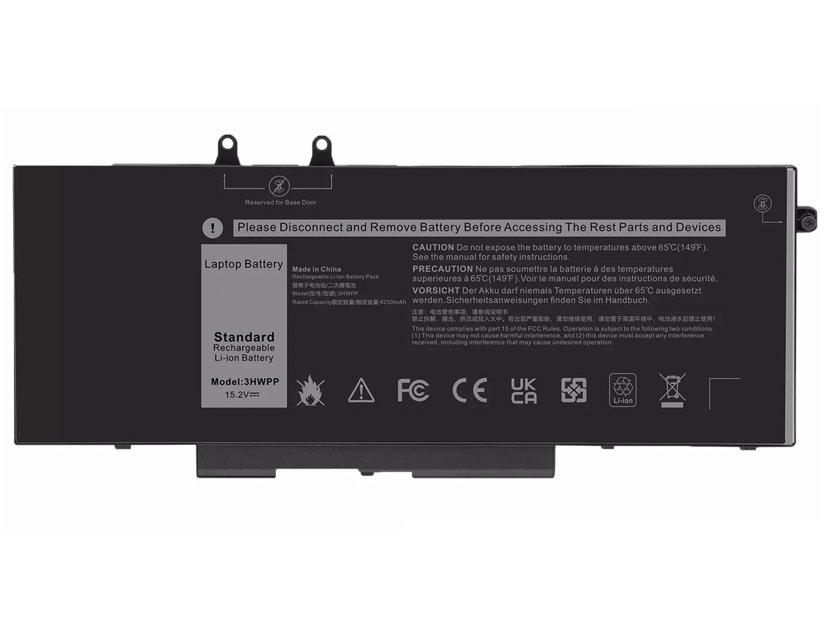 Dell Latitude 5401, 5501 3HWPP Notebook Bataryası, Laptop Pili - 4 Cell - 15.2V / RDL-253