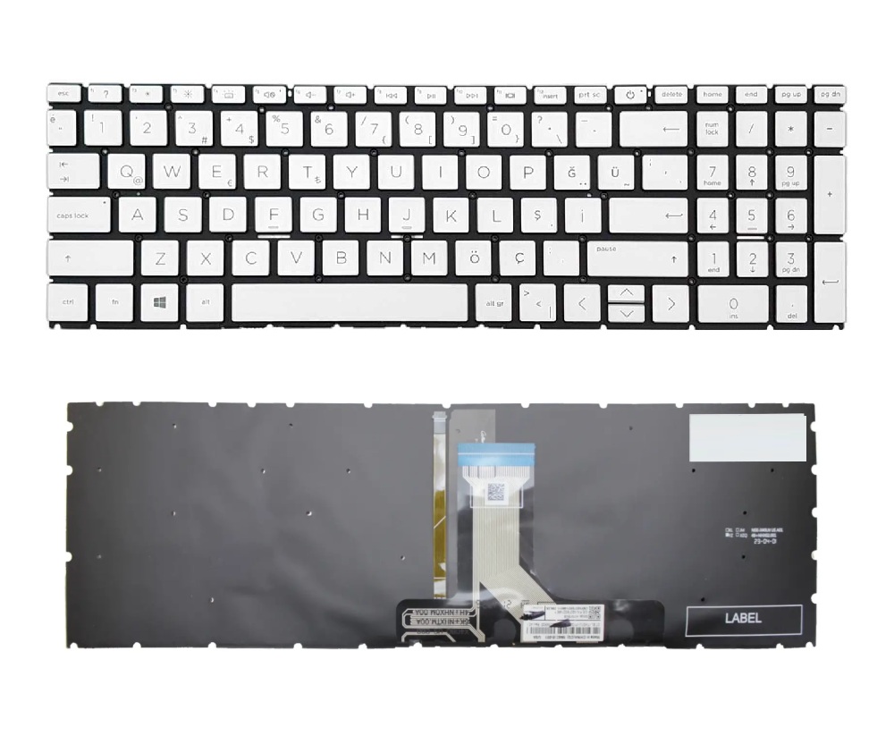 Hp Pavilion 15-eg0000 Notebook Klavyesi, Laptop tuş Takımı (Silver, Gri TR) ışıklı / KL1018