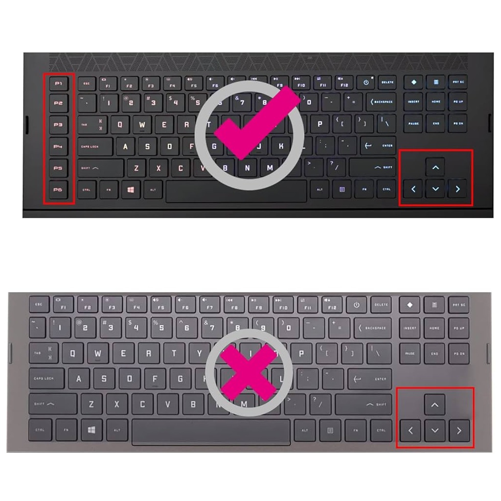 Hp Omen 17-ck0000 Serisi Notebook Klavyesi - Siyah - TR - Backlit - Ver.1 (4-Zone RGB) / KL1217
