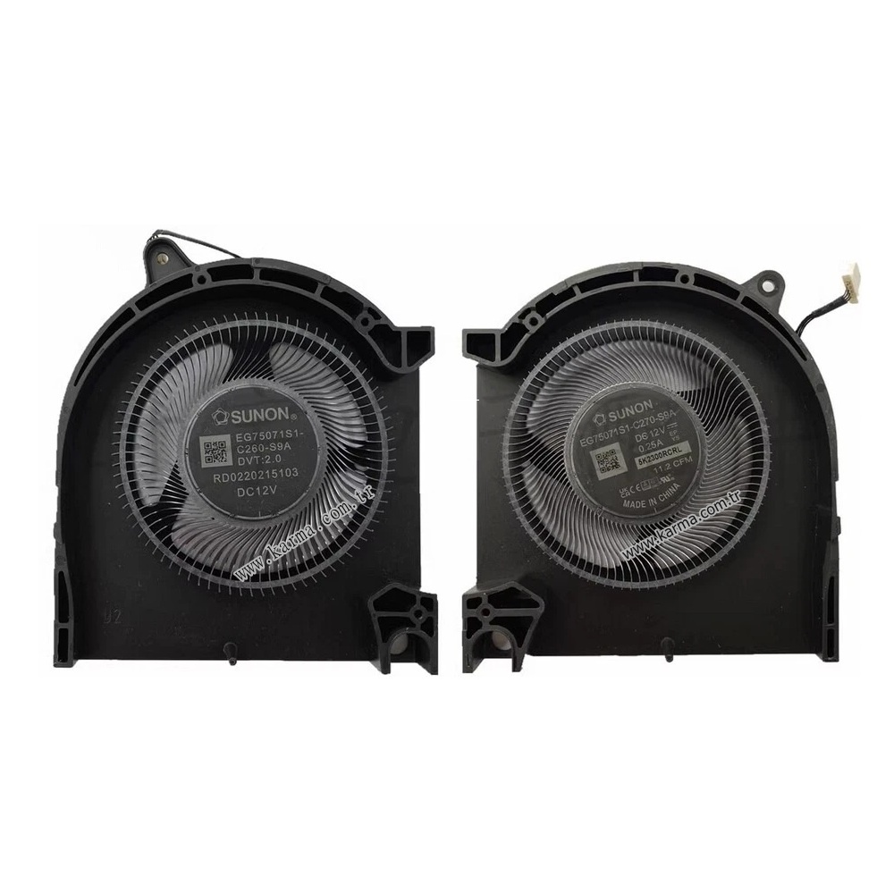 Dell G16 Gaming 7630, 7635 Uyumlu Notebook Cpu & Gpu Fanı (EG75071S1-C270-S9A, EG75071S1-C260-S9A)