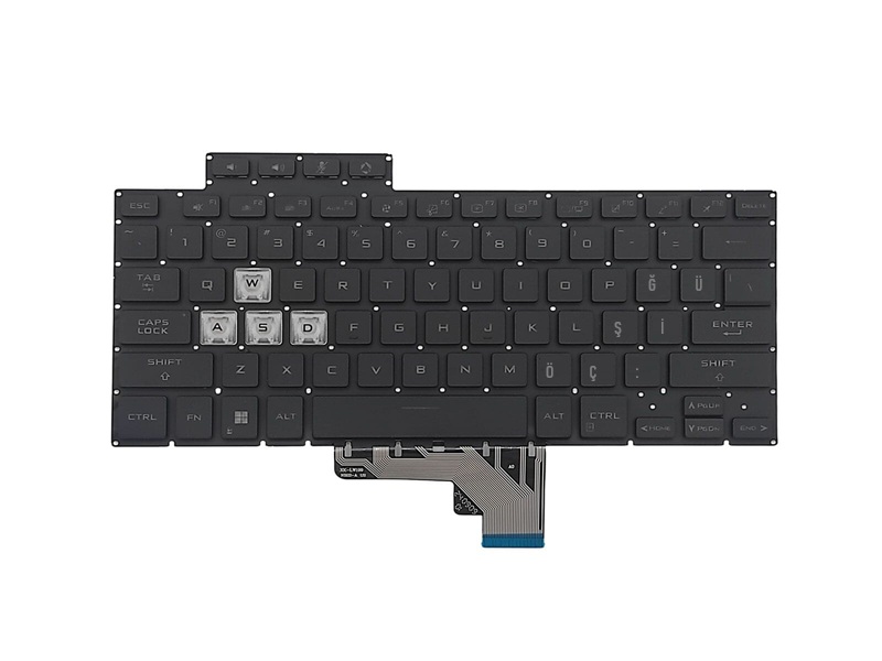 Asus FX516 FX516P FX516PR FX516PM FA516 Notebook Klavyesi - Siyah - TR - Backlit / KL1121