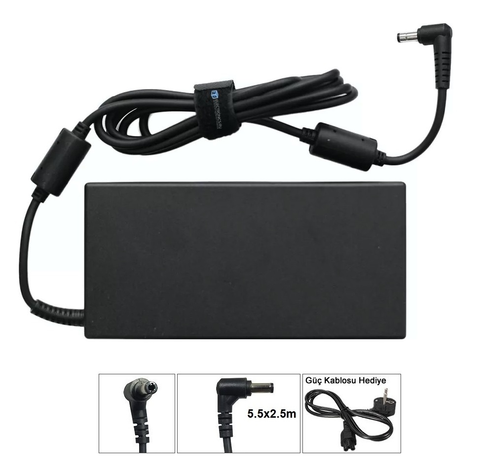 Monster Abra Uyumlu 19V 7.89A 150W (5.5*2.5mm) Notebook Adaptör (Orjinal) 2.el