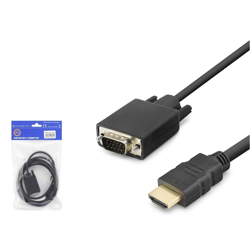 HDMI to VGA Çevirici Adaptör Görüntü Kablosu (Sessiz)