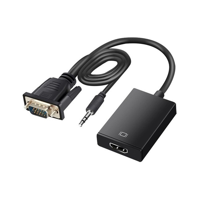 VGA to HDMI Adaptör Çevirici Kablo, Flaxes Q-VH PowerMaster pm-18637, Dönştürücü ca-100
