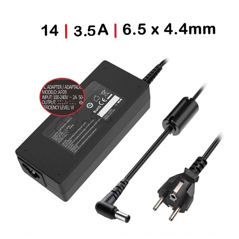 Samsung, LG, SONY 14V 3.5A 49W (6.5*4.4mm) uyumlu Lcd Monitör Adaptörü / HD8834 / CMA-1435