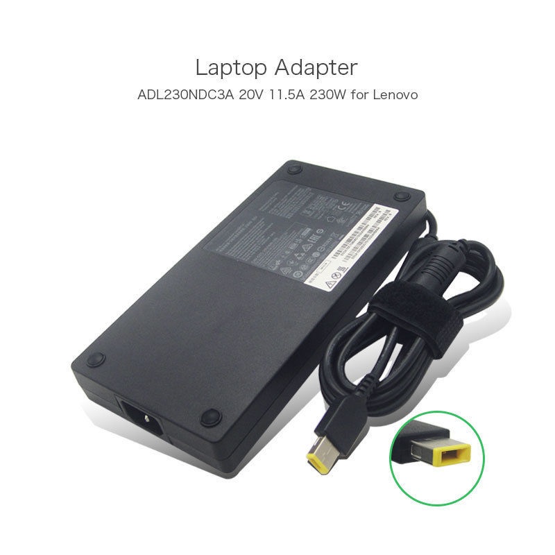 Lenovo 20V 11.5A 230W Pinli Uç (Usb Tip) Notebook Adaptör (KARE UÇ) / CUADP039