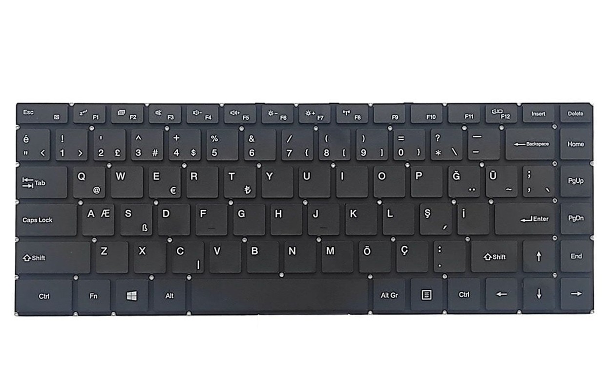 Casper Nirvana C400 Serisi Notebook Klavyesi, Laptop Tuş Takımı (Siyah TR)