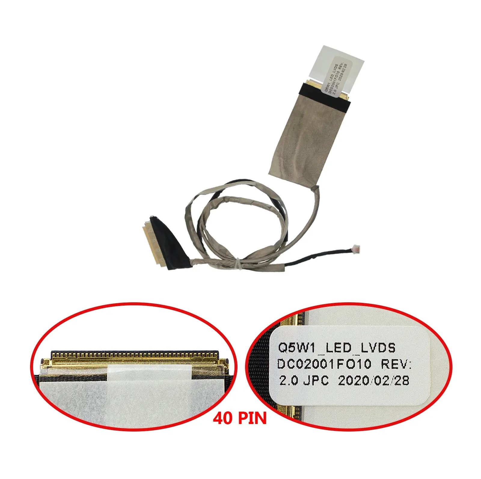 ACER Aspire 5250 5253 5252 5552ZG 5552G 5552 5251G 5551G 5551 5741ZG 5741Z 5741 5741 Lcd Data Kablosu