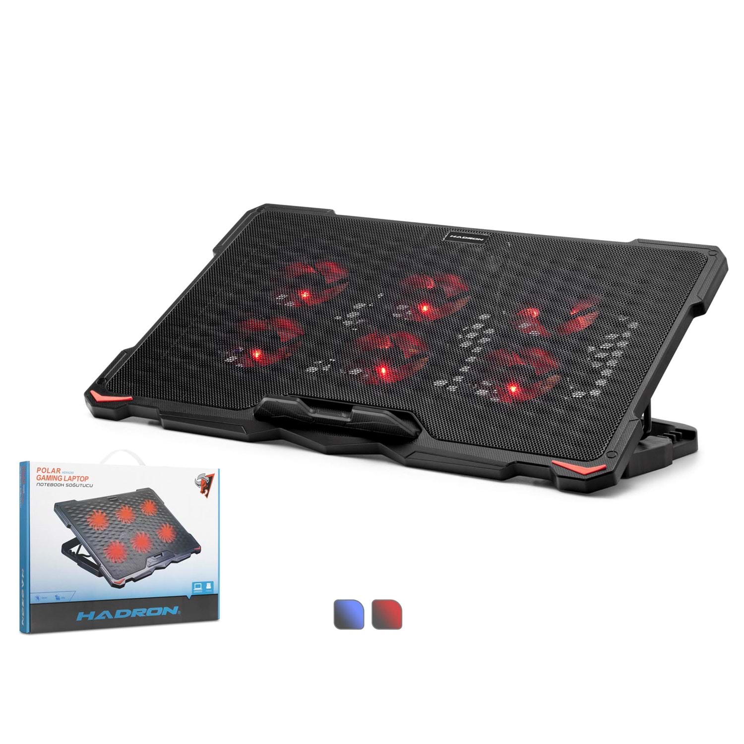 HADRON HDX4255 Notebook & Laptop Soğutucu Stant / 6 Fan LED - Siyah