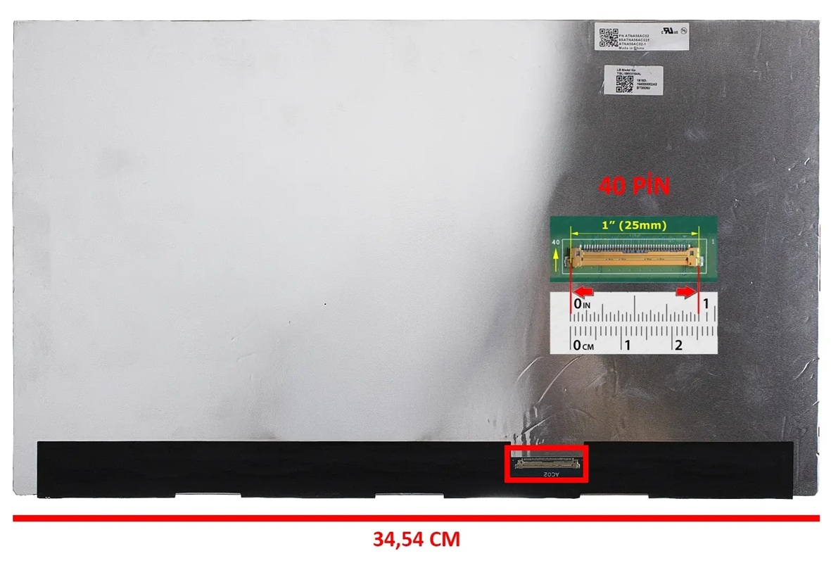 Samsung ATNA56AC01, ATNA56AC01-0 15.6 3K OLED (2880*1620P) Uyumlu Notebook Lcd Ekran - Panel