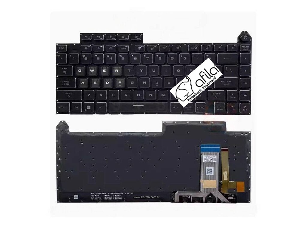 Asus G614J Notebook Klavyesi, Laptop Tuş Takımı (Siyah TR) - Backlit - Ver.1 - 4-Zone RGB / KL1205