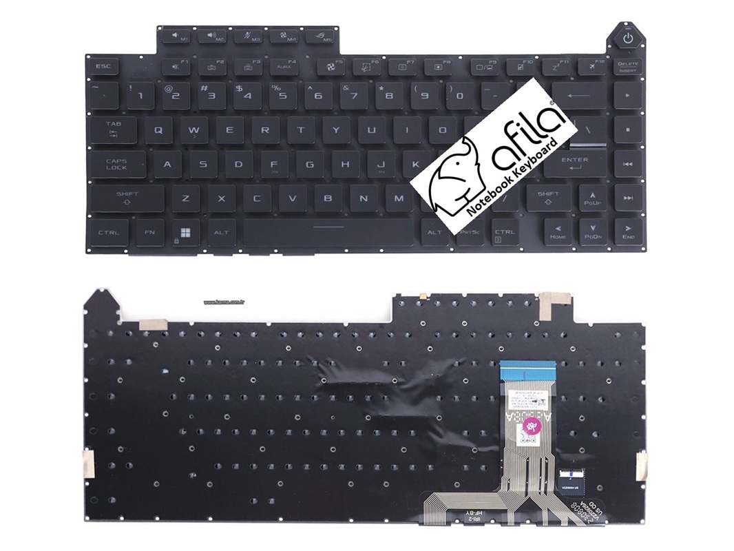 Asus G614J Notebook Klavyesi, Laptop Tuş Takımı (Siyah TR) - Backlit - Ver.2 - Per-Key RGB