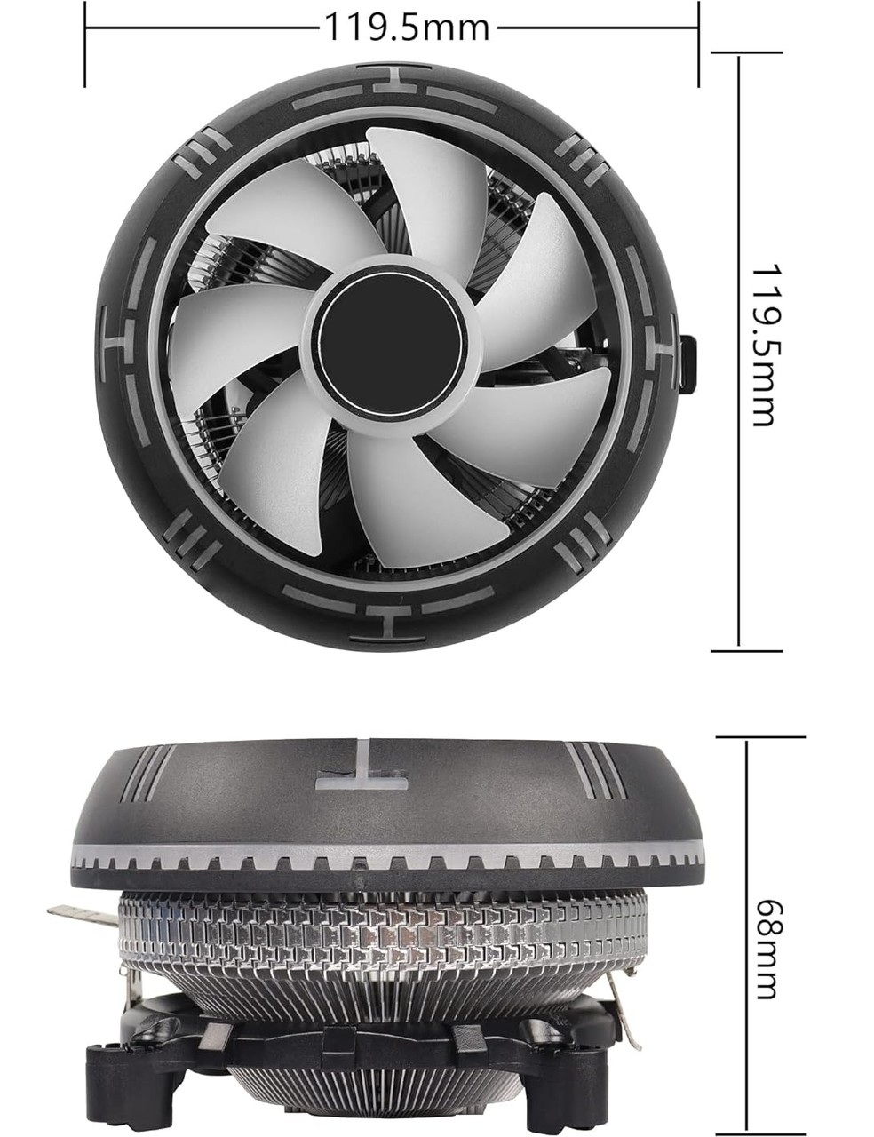 Cool Storm CPU Hava Soğutucusu Combo 90 mm AMD Intel Uyumlu RGB Siyah Fan, intel LGA1700/AMD AM5