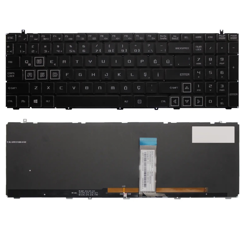 Monster Abra A5 V10.1 Notebook Klavyesi, Tuş Takımı (Siyah TR) RGB - ışıklı / KL0270