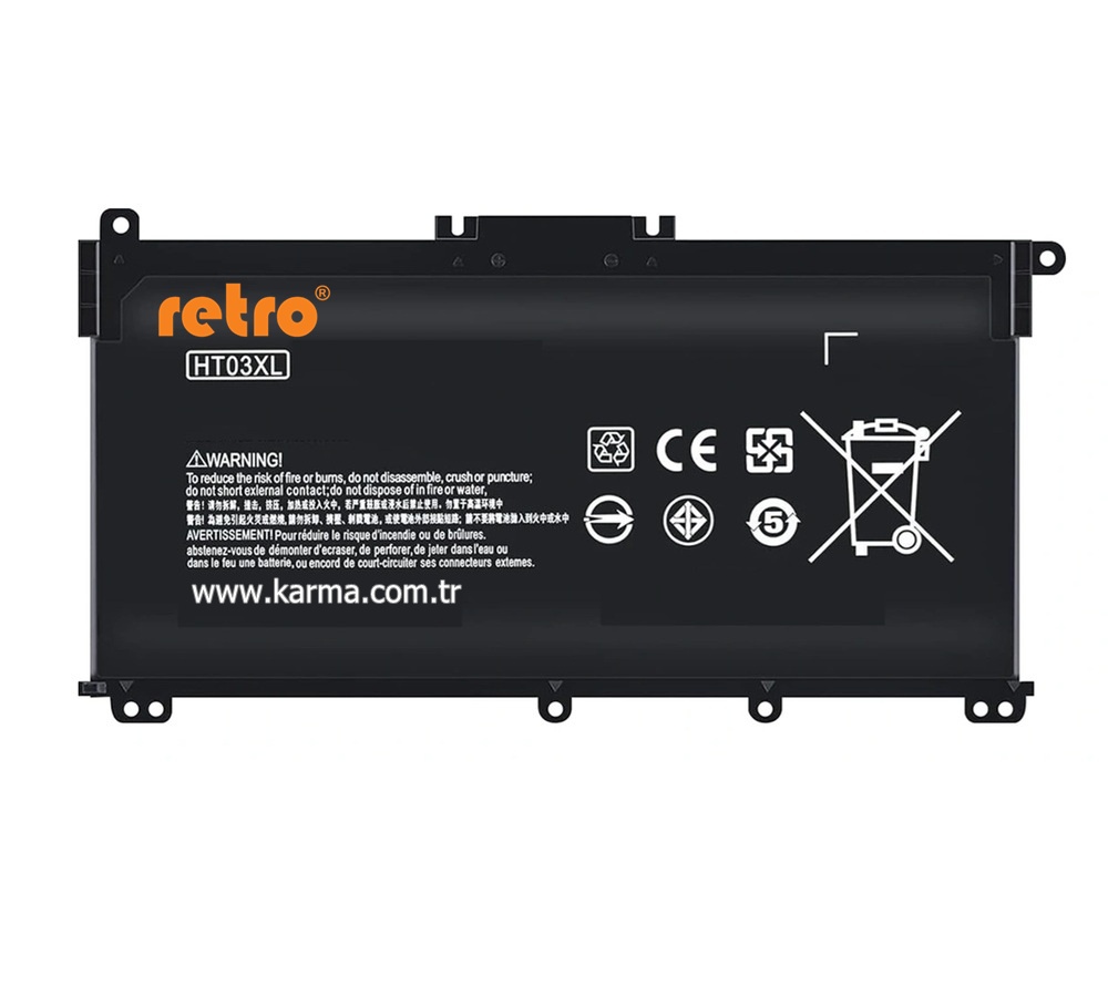 Retro - Hp 15-cs, 15-cw, 15-cu, Serisi HT03XL, HT03041XL Notebook Bataryası, Laptop Pili - 3 Cell / RHL-108