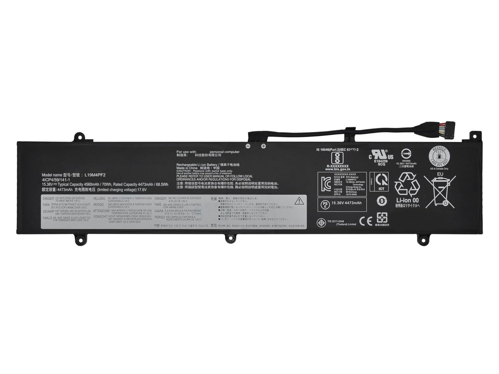 Lenovo Yoga 7-14IRL8, L22C4PA1 Notebook Bataryası, Laptop Pili / RLL-216