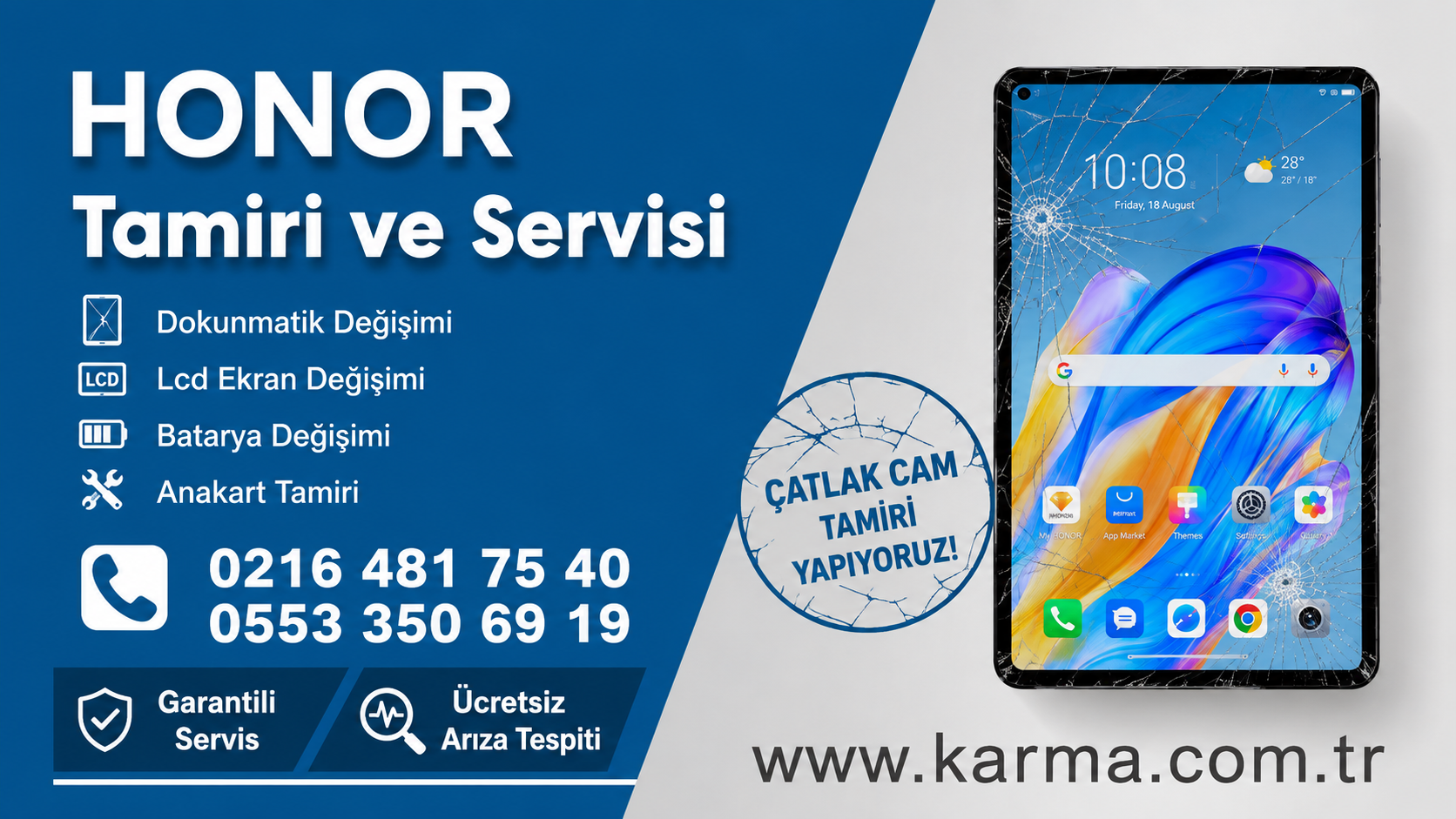 Honor Pad 10 12.1'' HEY3-W00 HEY3-W10 Oca'lı Cam, Dokunmatiksiz Ön Panel