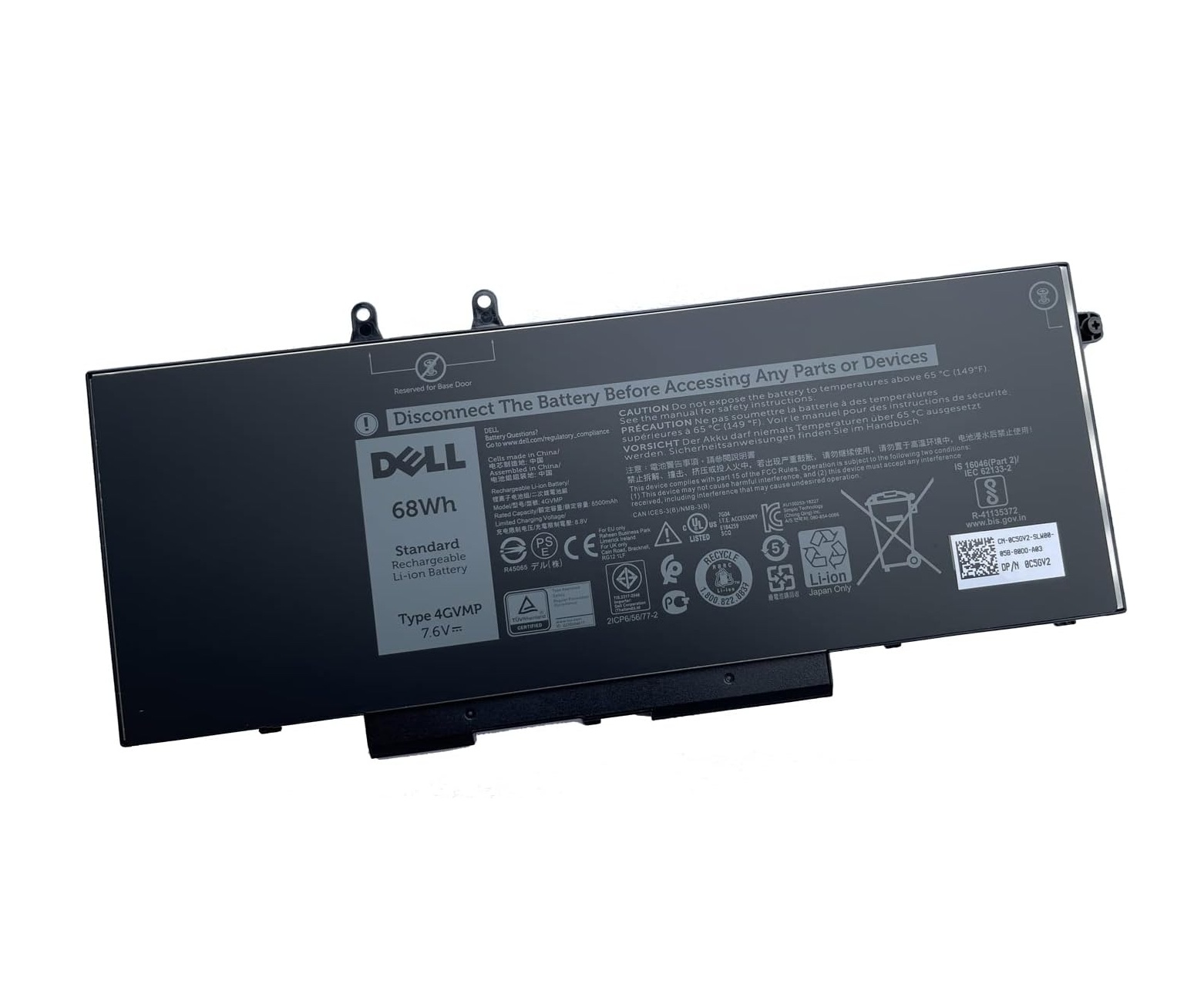 Dell Latitude 5400, 5500 4GVMP Notebook Bataryası, Laptop Pili - 4 Cell - 7.6V / Orjinal